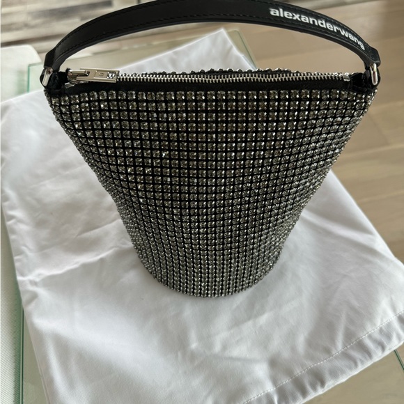 ALEXANDER WANG Mesh Crystal Zip Top Bag - Picture 2 of 8
